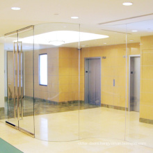 Aluminum Alloy Frame Curved Glass Partition Free Design